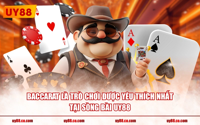 Baccarat là trò chơi được yêu thích nhất tại sòng bài UY88