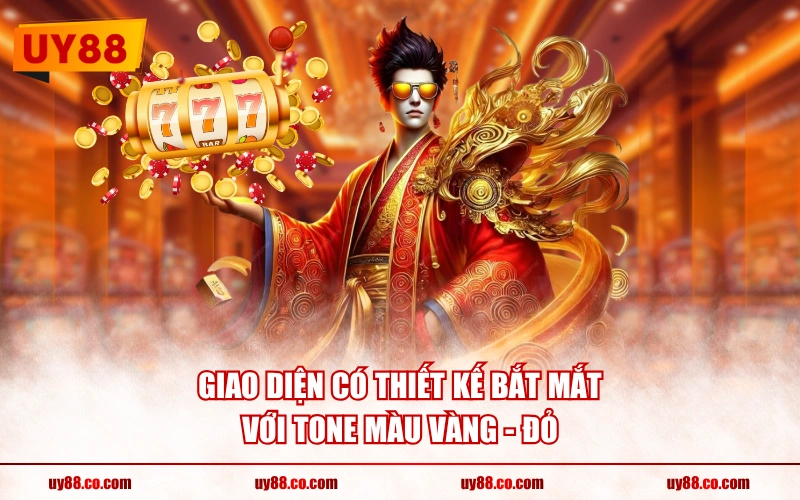 Giao diện có thiết kế bắt mắt với tone màu vàng - đỏ