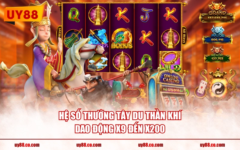 Hệ số thưởng Tây Du Thần Khí dao động x9 đến x200